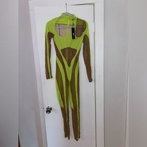 Mesh jumpsuit with cutouts - new with tags